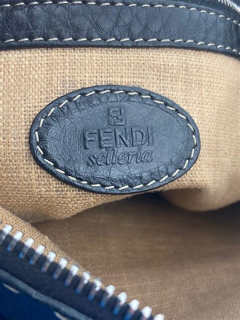 Vintage Fendi Selleria Bag Leather Large Lavorazione A Mano..